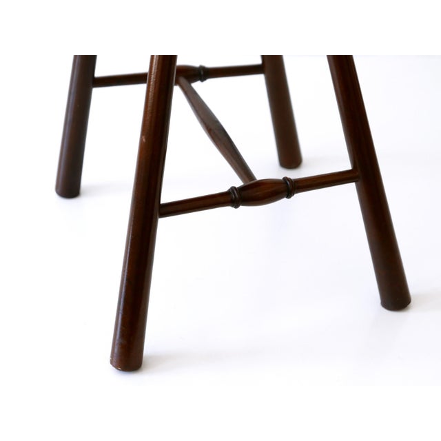 Mid-Century Modern Solid Wood Stool, Germany, 1950s For Sale - Image 17 of 18