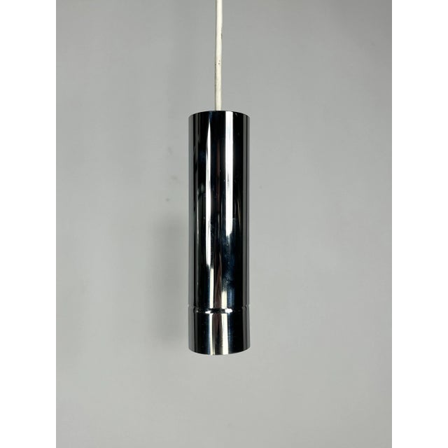 Chrome Pendant Lamps from Stilux Milano, 1970s, Set of 2 For Sale - Image 6 of 12