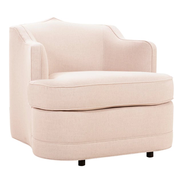 Aveline Chair, Warm Blush Linen For Sale