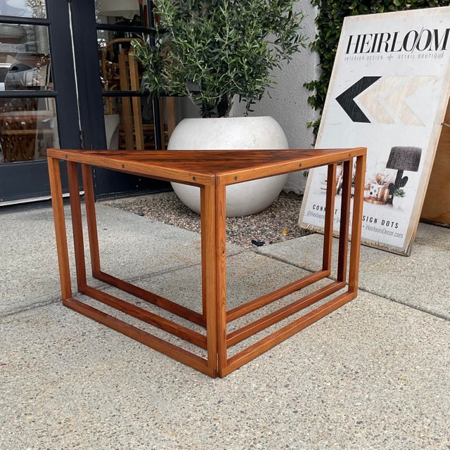1960s Rare Set of 3 Attributed to Kai Kristiansen Rosewood Nesting Tables, Vildbjerg Møbelfabrik, Denmark, 1960s For Sale - Image 5 of 14