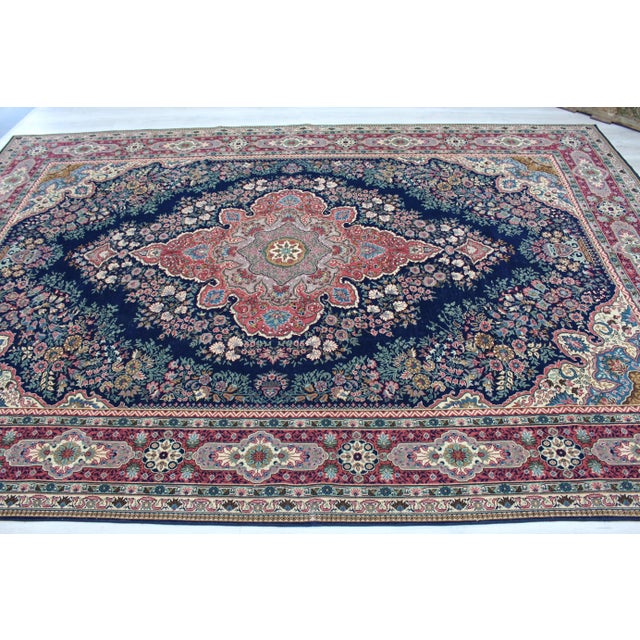 Mid-Century Modern Extra Detailed Vintage Turkish Area Rug - 98.5"x145" For Sale - Image 3 of 13