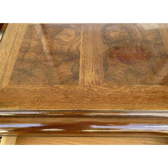 Pair of 1970s Thomasville Mystique Chinoiserie Burl-Top End Tables For Sale - Image 9 of 10