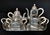 COSULICH LINE MARITIME OCEAN LINER SILVER PLATED PEWTER TEA SERVICE (5PC) C.1955-1960 COSI TABELLINI ITALY. SILVER PLATED...