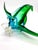Monumental Canadian Chalet Mid-Century Art Glass Stretch Sculpture, Green & Blue, 29" For Sale - Image 4 of 9