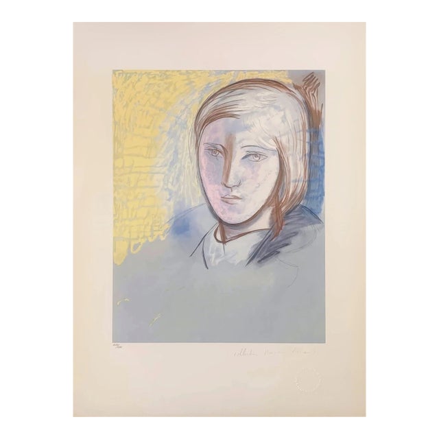 "Portrait of Marie Theresa" 1980s Pablo Picasso Estate Lithograph For Sale