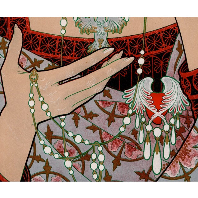 Marcel Lenoir, Invocation à la Madone d'Onyx Verte, 1897, Lithograph on Paper For Sale - Image 4 of 10