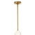 Contemporary Salon Alabaster Pendant, Natural Brass For Sale - Image 3 of 6