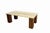 1960s Mid-Century Modern French Travertine & Oak Coffee Table, 1960s For Sale - Image 5 of 11