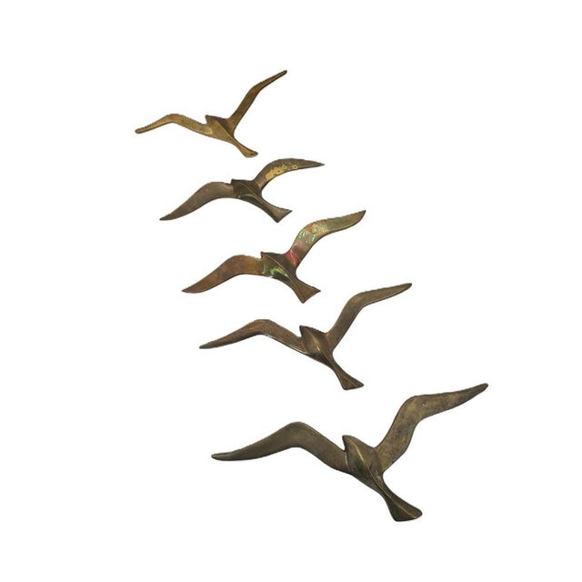 Vintage Norwegian Wall Decorations in Brass, 1960s, Set of 5 For Sale - Image 9 of 9