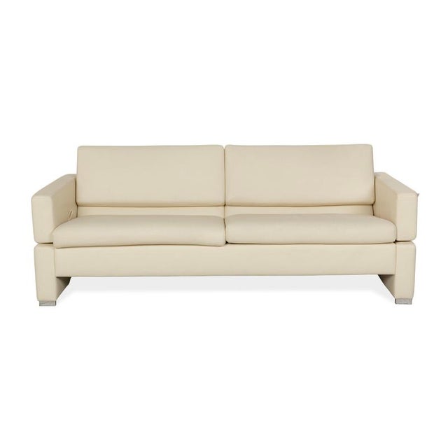 Tomo 2-Seater Sofa in Cream Leather from Brühl For Sale - Image 14 of 14