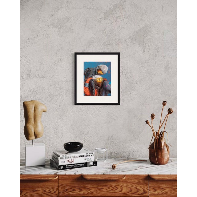 I Carry You Study by Andreas Claussen | Oil on panel figure holding a colorful object. For Sale - Image 4 of 5