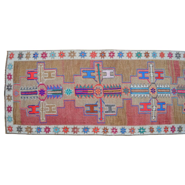 Distinctive Kurdish Runner Herki Rug. Hand-Knotted Tribal Hallway Rug - 2′10″ × 11′9″ For Sale - Image 9 of 12