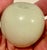 Late 20th Century Asian Carved Milky Light Green Stone Fruit Plum For Sale - Image 5 of 6