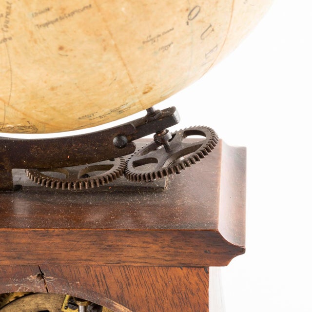 Antique Napoleon III Clock with Globe For Sale - Image 10 of 14