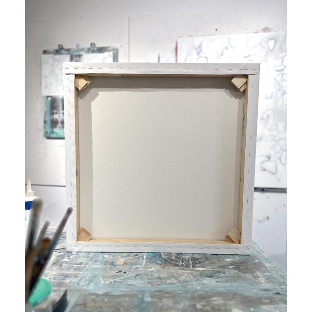 Wood Float No.26, (24x24) Textured Abstract Painting on Canvas, Neutral Contemporary Art For Sale - Image 7 of 7