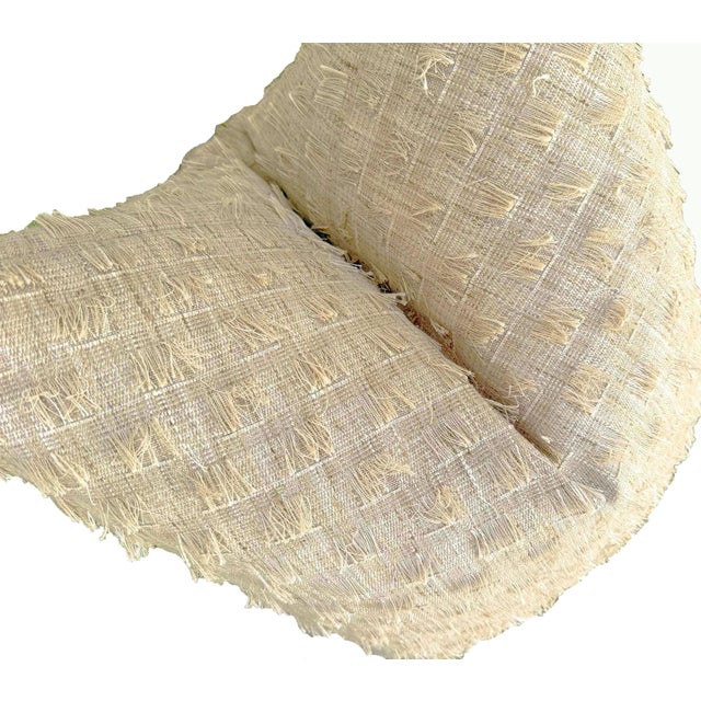 Fringed Sofa Pillows in Wheat - A Pair For Sale - Image 4 of 5