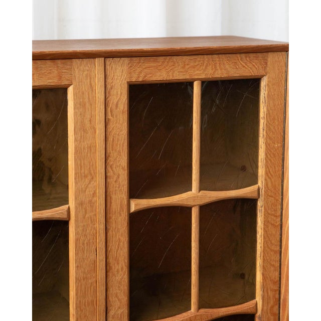 Mid-Century Modern Danish Oak Bookcase Cabinet, C. 1970s For Sale - Image 3 of 14