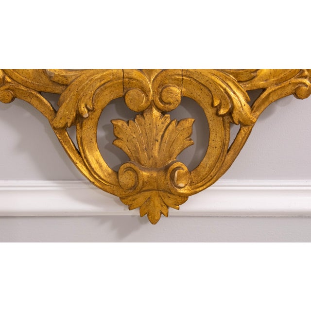 Gold Italian Gold Gilt Finish Neoclassical Mirror For Sale - Image 8 of 14