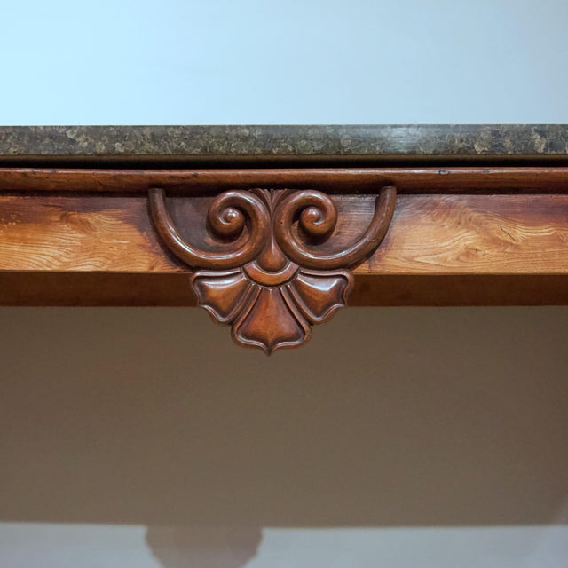 Wood Early Victorian Marble Top Console Table For Sale - Image 7 of 12