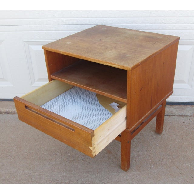 Nils Jonsson for HJN Mobler Danish Mid Century Teak Nightstand For Sale - Image 9 of 15