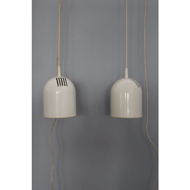 White White Ceiling Lamps, 1970s, Set of 2 For Sale - Image 8 of 10