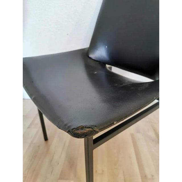 1960s Lupina Shell Chair with Metal Square Frame by Niko Kralj for Stol Kamnik, 1960s For Sale - Image 5 of 11