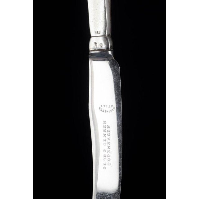 Fruit Knives in Sterling Silver and Fuchsia Pattern by Georg Jensen, 1930s, Set of 3 For Sale - Image 4 of 6