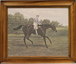 "Jockey Up on Racehorse" Equestrian Print by Harrington Bird