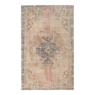 Vintage Decorative Turkish Oushak Rug - 5`2" X 8`3" For Sale
