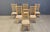 Elegant beech wood and wicker dining chairs with ladder shaped backs in the style of gio ponti. Beautiful, sleek design....
