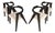 Set of Four (4) Bespoke Compass Dining Chairs in the Manner of Alan Gould for Knoll in Bouclé Upholstery, Usa, C. 1950's For Sale