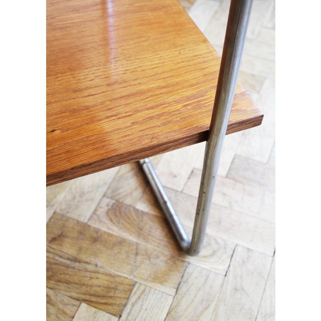 Modernist Tubular Steel Side Table in the style of Marcel Breuer for Kovona, 1920s For Sale - Image 13 of 15