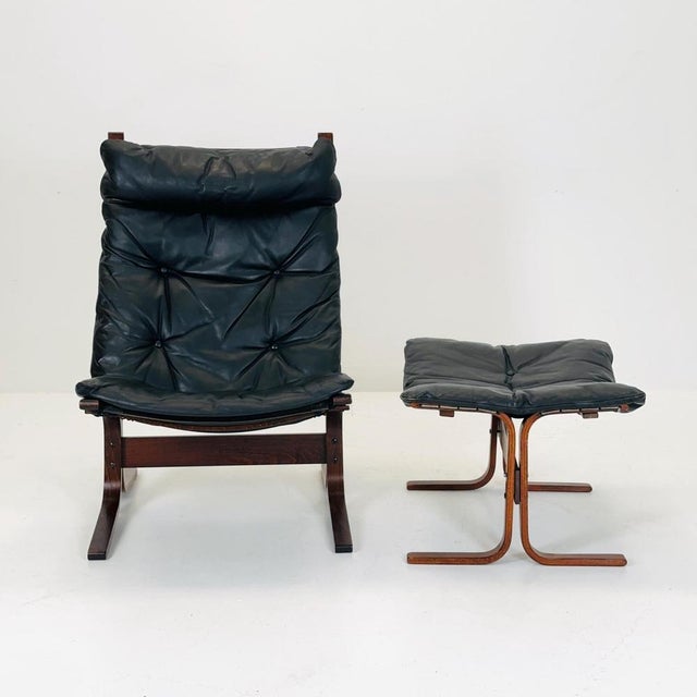 Ingmar Relling Mid-Century Lounge Chair Siesta and Its Ottoman by Ingmar Relling, Westnofa Furniture, Norway 1960s For Sale - Image 4 of 11