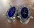 Antique Birmingham Sterling Silver Salt Cellars Cobalt Blue Crystal Insert Pair For Sale In Atlanta - Image 6 of 6