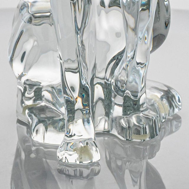 Large Crystal Leopard from Baccarat, France, 1990s For Sale - Image 3 of 7