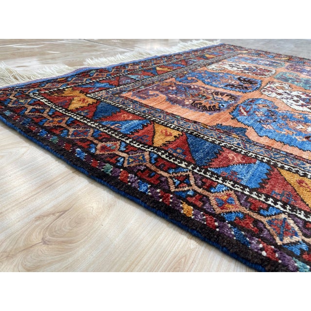 Rust Bakhtiari Garden Style Handmade Wool Rug 5x7 For Sale - Image 14 of 14