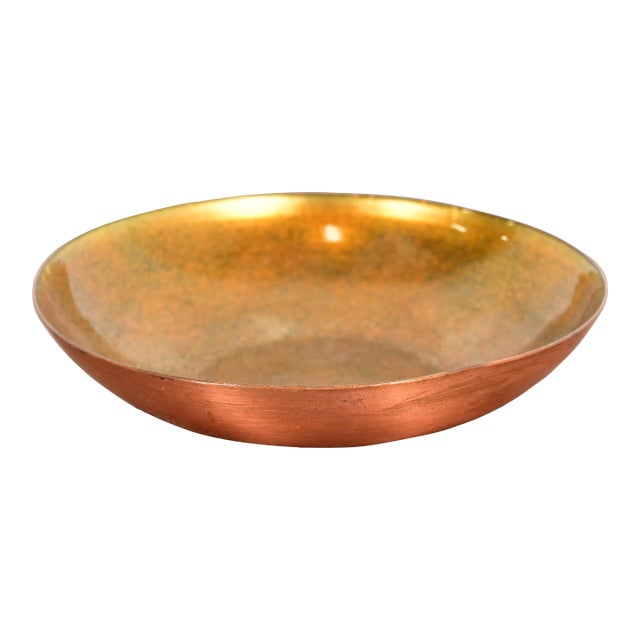 Jade Snow Wong Mid-Century Modern Copper Enamel Bowl, Circa 1950s For Sale
