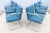 MCM Ludwig Mies Van Der Rohe Brno Tubular Chairs Blue Fabric by Gordon, Set of 6 For Sale - Image 13 of 18