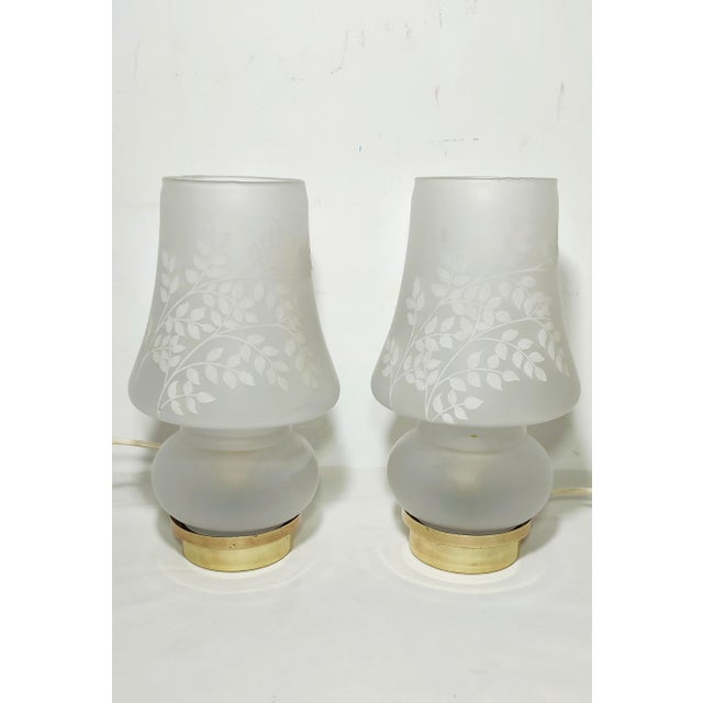 Crystal Table Lamps. Spain, 1990s, Set of 2, in Very Good conditions. Designed 1990 to 1999 European Plug (up to 250V).The...