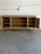 Mid-Century Modern Vintage Danish Oak Sideboard Cabinet in Style of Henning, Brutalist Leaded Glass Credenza For Sale - Image 3 of 10