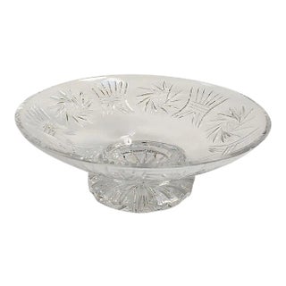 French Crystal Serving Footed Compote Bowl For Sale