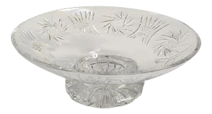 French Crystal Serving Footed Compote Bowl