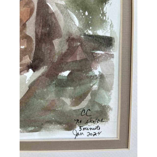 Portraiture Giclee Fine Art Print Watercolor “Army Chaplain in South Sudan” For Sale - Image 3 of 6