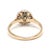 Stones: sapphire, 1 stone round 3.5 mm approximately .20 carat diamonds, 6 stones single cut 1.1 mm approximately .03...