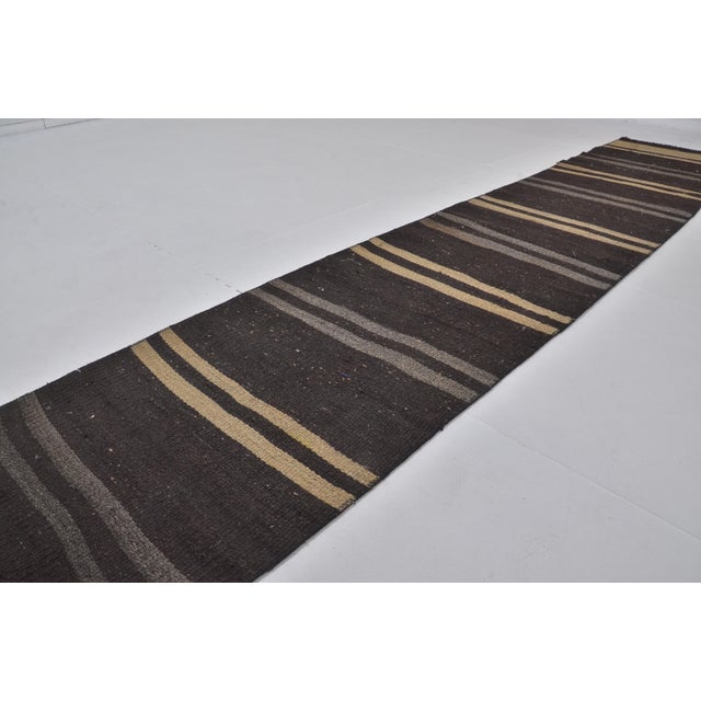 Textile Kurdish Vintage Stripe Kilim For Sale - Image 7 of 10