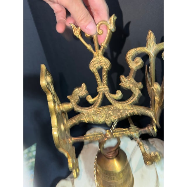 1970s Celestial Meets the Sea Brass Monastery Bell For Sale - Image 10 of 12