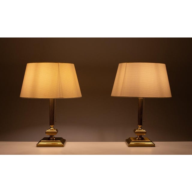 Brass Table Lamps from Herda, 1970s, Set of 2 For Sale - Image 9 of 11