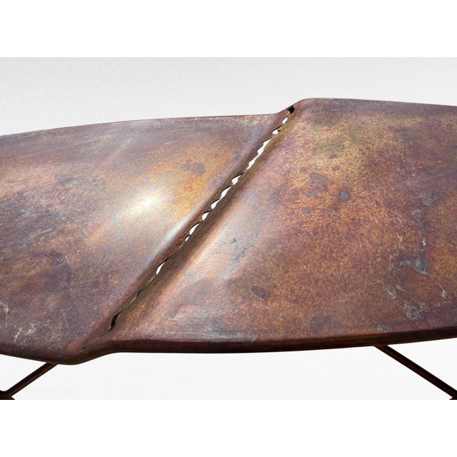 1999 Monumental Studio Craft "Inverted Opposition" Handmade Metal Console Table by Mark Oldland For Sale - Image 13 of 16