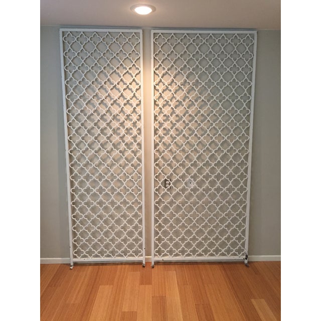 MidCentury Metal Wall Divider Screens A Pair Chairish