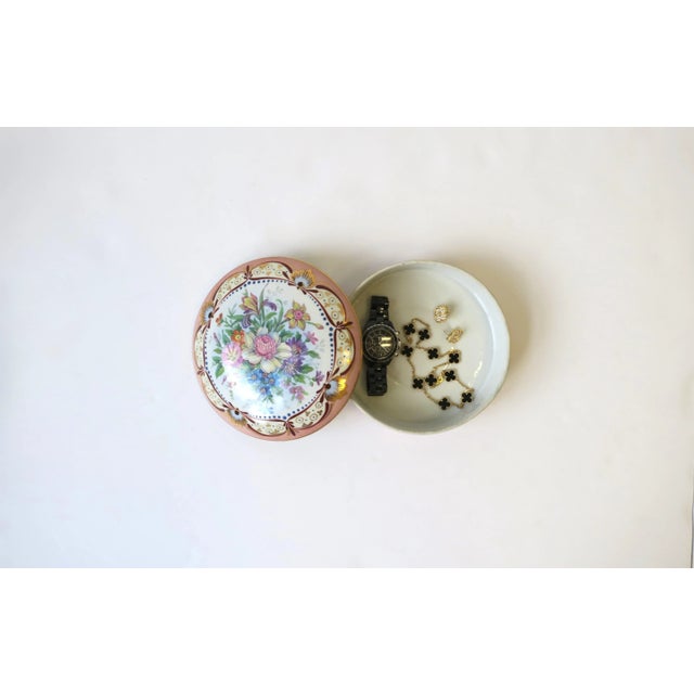 French Porcelain Jewelry Box For Sale - Image 4 of 13